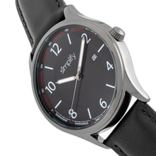 Load image into Gallery viewer, Simplify The 6900 Leather-Band Watch w/ Date - Black - SIM6904
