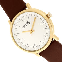 Load image into Gallery viewer, Simplify The 6200 Leather-Strap Watch - White/Brown - SIM6203
