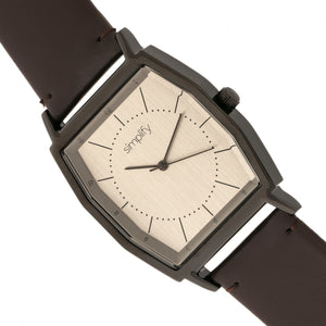 Simplify The 5400 Leather-Band Watch - Bronze/Dark Brown  - SIM5405