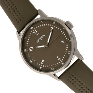 Simplify The 5700 Leather-Band Watch - Olive - SIM5707