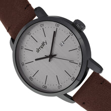 Load image into Gallery viewer, Simplify The 2500 Leather-Band Men&#39;s Watch w/ Date - Plum - SIM2503
