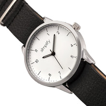 Load image into Gallery viewer, Simplify The 5600 Leather-Band Watch - White/Black - SIM5601
