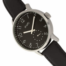 Load image into Gallery viewer, Simplify The 3400 Leather-Band Watch - Silver/Black - SIM3402
