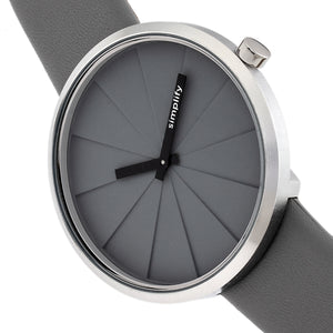 Simplify The 4000 Leather-Band Watch - Grey - SIM4004
