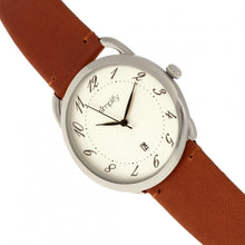 Load image into Gallery viewer, Simplify The 4900 Leather-Band Watch w/Date - Silver/Camel - SIM4901

