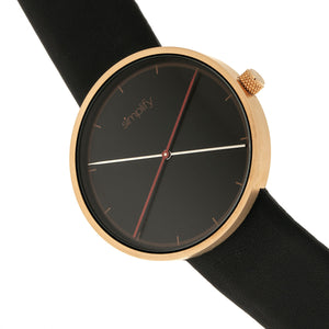 Simplify The 4100 Leather-Band Watch - Rose Gold/Black - SIM4106