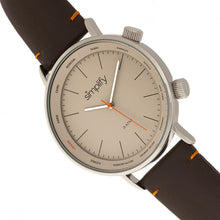 Load image into Gallery viewer, Simplify The 3300 Leather-Band Watch - Dark Brown/Grey - SIM3304
