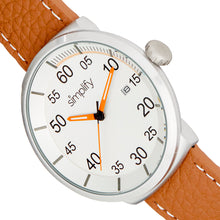 Load image into Gallery viewer, Simplify The 7100 Leather-Band Watch w/Date - Brown/Silver - SIM7102

