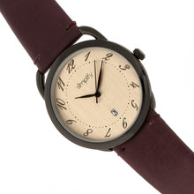 Load image into Gallery viewer, Simplify The 4900 Leather-Band Watch w/Date - Black/Plum - SIM4904
