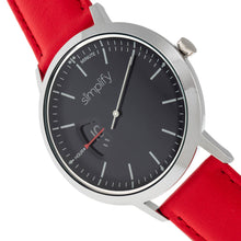 Load image into Gallery viewer, Simplify The 6500 Leather-Band Watch - Red/Black - SIM6503

