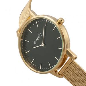 Simplify The 5800 Mesh Bracelet Watch - Gold/Black - SIM5803