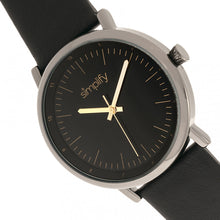 Load image into Gallery viewer, Simplify The 6200 Leather-Strap Watch - Black/Gunmetal - SIM6204
