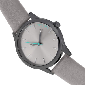 Simplify The 2400 Leather-Band Unisex Watch - Black/Grey - SIM2403