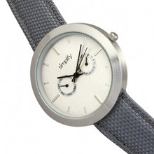 Load image into Gallery viewer, Simplify The 6100 Canvas-Overlaid Strap Watch w/ Day/Date - White/Grey - SIM6103
