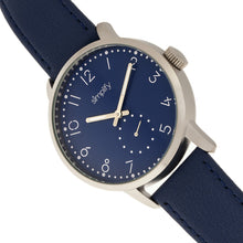 Load image into Gallery viewer, Simplify The 3400 Leather-Band Watch - Silver/Blue - SIM3404
