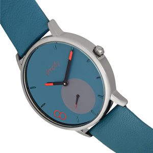 Simplify The 7200 Leather-Band Watch - Teal - SIM7205