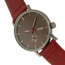 Load image into Gallery viewer, Simplify The 3600 Leather-Band Watch - Charcoal/Maroon - SIM3605
