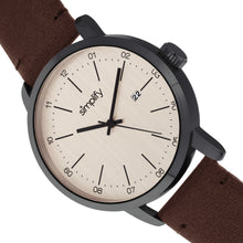 Load image into Gallery viewer, Simplify The 2500 Leather-Band Men&#39;s Watch w/ Date - Brown - SIM2504
