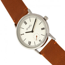 Load image into Gallery viewer, Simplify The 5100 Leather-Band Watch - Camel/White - SIM5105
