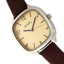 Load image into Gallery viewer, Simplify The 3500 Leather-Band Watch - Silver/Brown - SIM3506
