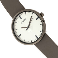 Load image into Gallery viewer, Simplify The 4500 Leather-Band Watch - Gunmetal/Pewter - SIM4504
