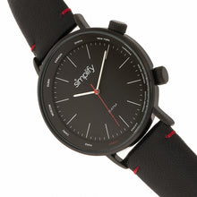 Load image into Gallery viewer, Simplify The 3300 Leather-Band Watch - Black - SIM3306
