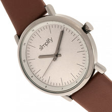 Load image into Gallery viewer, Simplify The 6200 Leather-Strap Watch - Grey/Brown - SIM6205
