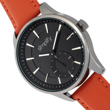 Load image into Gallery viewer, Simplify The 6600 Series Leather-Band Watch - Orange/Black - SIM6605
