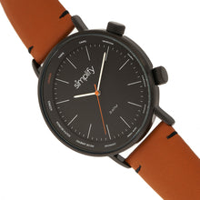 Load image into Gallery viewer, Simplify The 3300 Leather-Band Watch - Orange/Black - SIM3307
