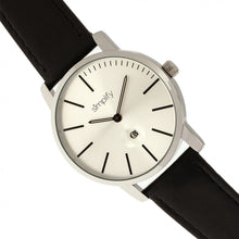 Load image into Gallery viewer, Simplify The 4700 Leather-Band Watch w/Date - Silver/Black - SIM4701
