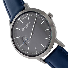 Load image into Gallery viewer, Simplify The 6500 Leather-Band Watch - Blue/Black  - SIM6507

