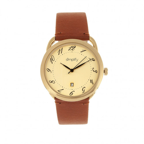 Simplify The 4900 Leather-Band Watch w/Date - SIM4903