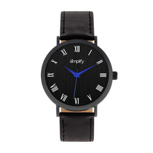 Load image into Gallery viewer, Simplify The 2900 Leather-Band Watch - Black - SIM2904
