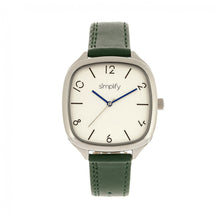 Load image into Gallery viewer, Simplify The 3500 Leather-Band Watch - Silver/Green - SIM3504
