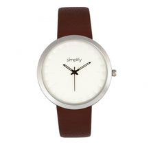Load image into Gallery viewer, Simplify The 6000 Strap Watch - Silver/Brown - SIM6001
