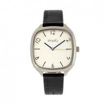 Load image into Gallery viewer, Simplify The 3500 Leather-Band Watch - Silver/Black - SIM3501
