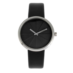 Simplify The 4000 Leather-Band Watch - Black - SIM4007