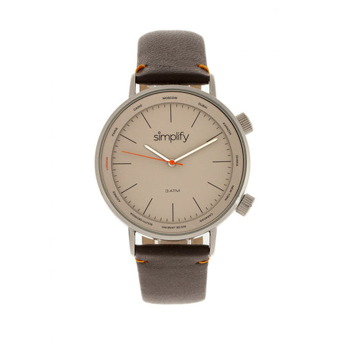 Simplify The 3300 Leather-Band Watch - SIM3304