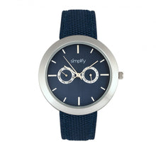 Load image into Gallery viewer, Simplify The 6100 Canvas-Overlaid Strap Watch w/ Day/Date - Blue - SIM6104
