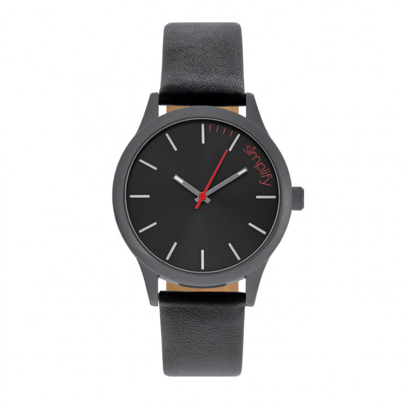 Simplify The 2400 Leather-Band Unisex Watch