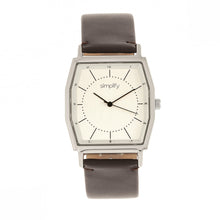 Load image into Gallery viewer, Simplify The 5400 Leather-Band Watch - Silver/Dark Brown  - SIM5402
