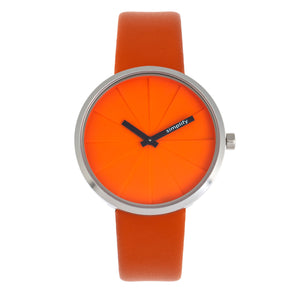 Simplify The 4000 Leather-Band Watch - Orange - SIM4006