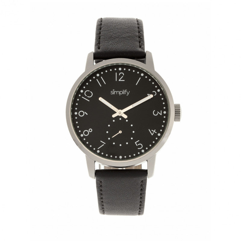 Simplify The 3400 Leather-Band Watch