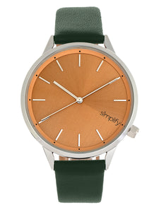 Simplify The 6700 Series Strap Watch - Forest Green/Silver - SIM6705