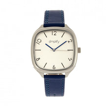 Load image into Gallery viewer, Simplify The 3500 Leather-Band Watch - Silver/Blue - SIM3503
