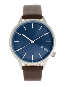 Simplify The 6700 Series Strap Watch - Brown/Silver - SIM6704