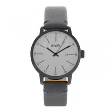Load image into Gallery viewer, Simplify The 2500 Leather-Band Men&#39;s Watch w/ Date - Charcoal - SIM2505

