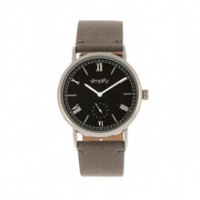 Load image into Gallery viewer, Simplify The 5100 Leather-Band Watch - Charcoal/Black - SIM5104
