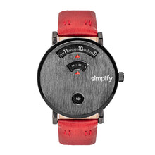 Load image into Gallery viewer, Simplify The 7000 Leather-Band Watch - Black/Red - SIM7003
