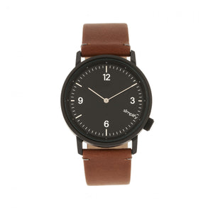 Simplify The 5500 Leather-Band Watch - Black/Brown - SIM5505